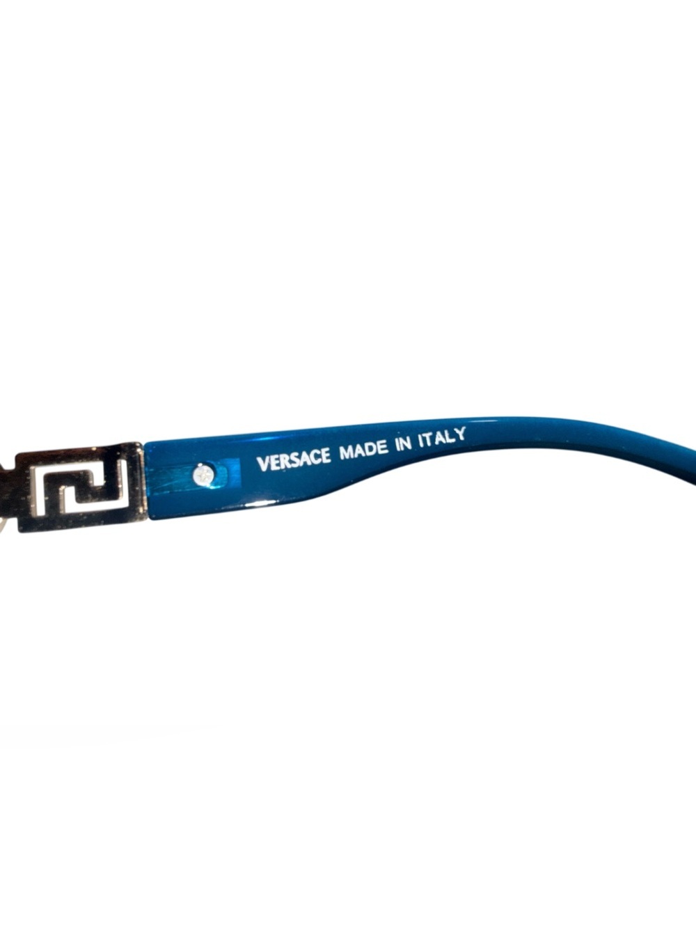 Blue Oversized Square Sunglasses | Luxe Gold Accent Designer Inspired Shades - Picture 8 of 9